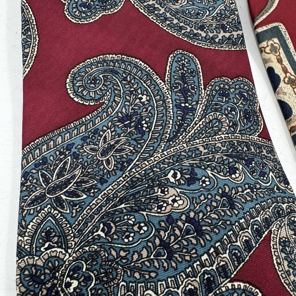 Vintage Givenchy‎ Monsieur Mens 100% Silk Tie Designer AOP Italy Tag Lot Of 2 - Picture 2 of 7